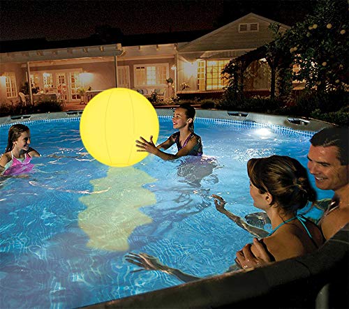 AUBESTKER Pool Toys 13 Colors Glow Ball 16'' Inflatable LED Light Up Beach Ball with Remote, Great for Beach Pool Party Outdoor Games and Decorations