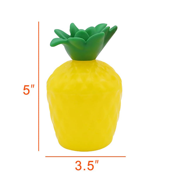 Pineapple Drink Cups with Flower Straws, 12 pack