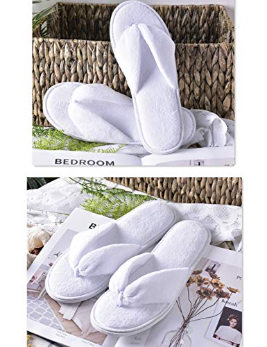 Flip Flops Spa Slippers 4 Pairs Guest Slippers Hotel Slippers in Salons Guest Room Hospital Washable Not Disposable