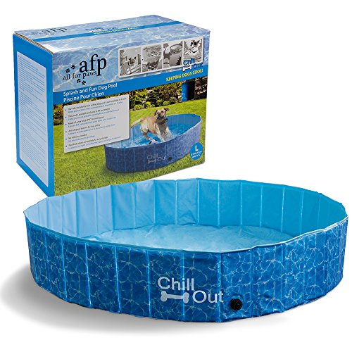 ALL FOR PAWS Outdoor Bathing Dog Pool Portable Pet Bath Tub Blue