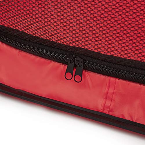 Love's cabin 36in Portable Large Dog Bed - Pop Up Dog Kennel, Indoor Outdoor Crate for Pets, Portable Car Seat Kennel, Cat Bed Collection, Red