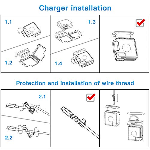 Cord Organizer Compatible with Macbook Charger,Protective Case for Magsafe USB-C Power Adapter Mac Charging Cable Management Cord Winder for Travel,Laptop and Mac Accessories (Mac Pro 15&16 inch)