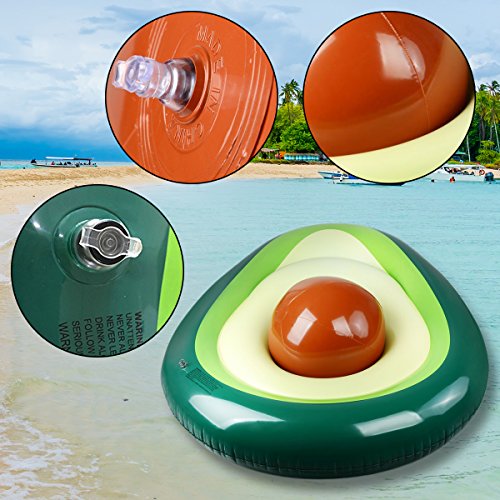 Aitey Pool Float, Giant Inflatable Avocado Pool Floatie with Ball Water Fun Summer Swimming Pool Raft Lounge Beach Floaty Party Toys for Kids