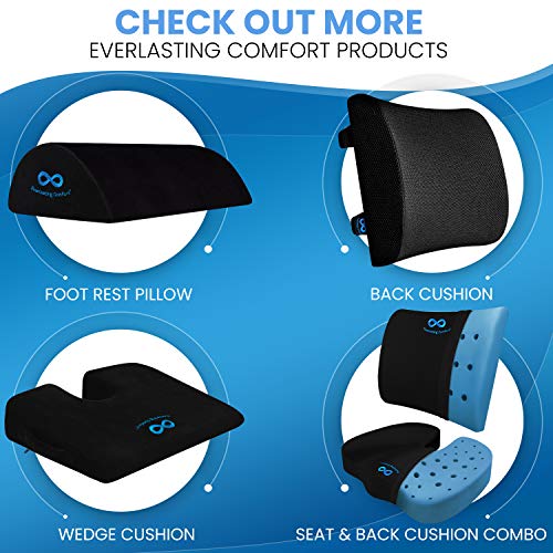  Everlasting Comfort Seat Cushion for Lower Back Pain Relief -  Enhances Posture & Support, Provides All-Day Comfort - Non-Slip Tailbone  Pain Relief Cushion - Multi-Use Car, Gaming, Office Chair Cushion 