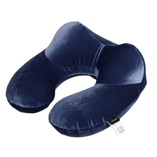 U-Shape Travel Pillow for Airplane Inflatable Neck Pillow Travel Accessories 4Colors Comfortable Pillows for Sleep Home Textile