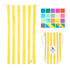 Oversized Microfibre Compact Beach Towel Yellow, X-Large (200x90cm, 78x35) Fast Drying, Beach mat