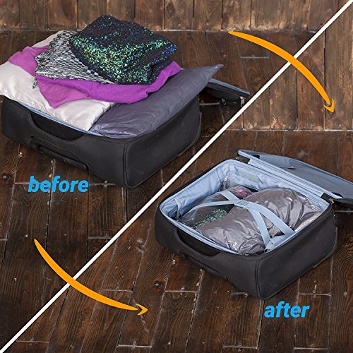 The Chestnut 12 Travel Storage Bags for Clothes - Compression Bags for Travel - No Vacuum Sacks-Save Space in Your Luggage