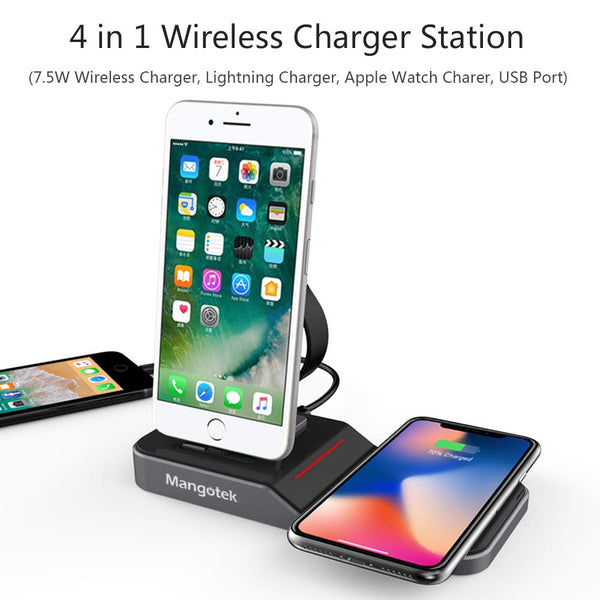 Charging Station for Apple Watch, iPhone, USB Port