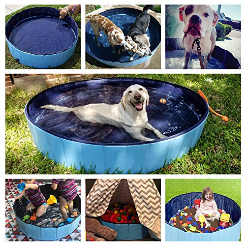 Jasonwell Foldable Dog Pet Bath Pool Collapsible Dog Pet Pool Bathing Tub Kiddie Pool for Dogs Cats & Kids (63