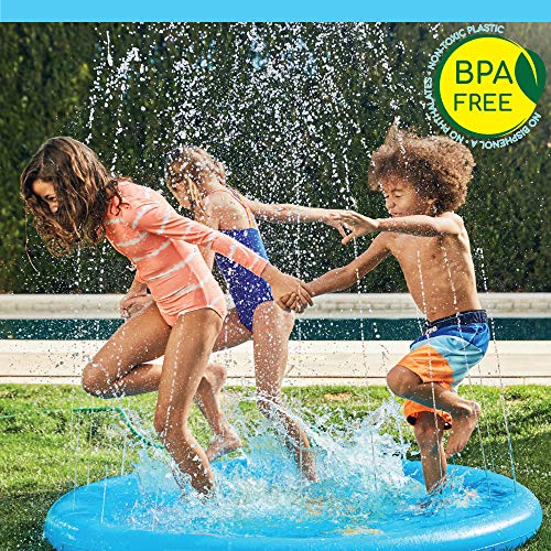 Inflatable Splash Pad Sprinkler for Kids Toddlers, Kiddie Baby Pool, Outdoor Games Water Mat Toys - Baby Infant Wadin Swimming Pool - Fun Backyard Fountain Play Mat for 1 -12 Year Old Girls Boys (68