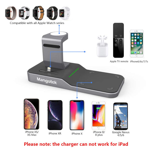 Charging Station for Apple Watch, iPhone, USB Port