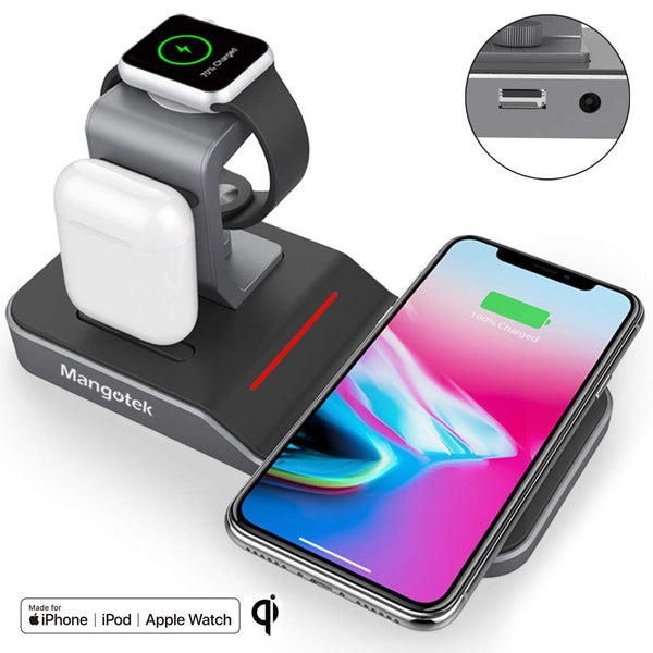 Charging Station for Apple Watch, iPhone, USB Port