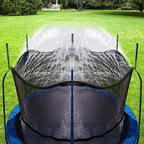 Bobor Trampoline Sprinkler for Kids, Outdoor Trampoline Backyard Water Park Sprinkler Fun Summer Outdoor Water Toys for Boys Girls. (39ft)