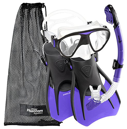 Phantom Aquatics Lotus Adult Recreation Mask Snorkel Set