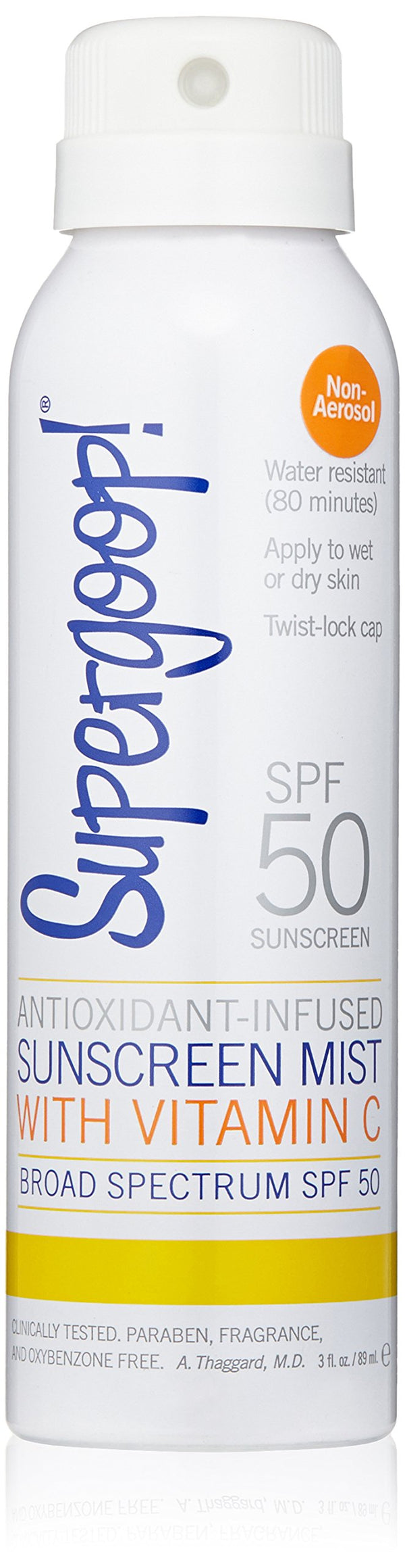 Supergoop! Antioxidant-Infused Sunscreen Mist with Vitamin C SPF 50, 3 fl. Oz.