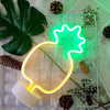 Neon Pineapple Lights Table Decor Battery Operated Creative Home Party Decoration Gift Kids -Green