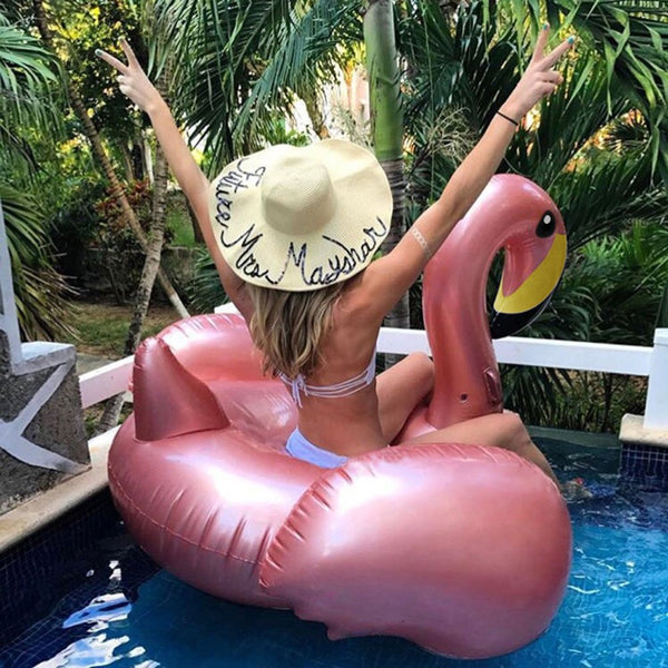 Giant Inflatable Flamingo Pool Float Summer Beach Swimming Pool Party Lounge Raft Toys Adults Kids