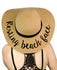 Women's Beach Embroidered Quote Floppy Brim Sun Hat