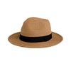 Pineapple&Star Sun Straw Fedora Beach Hat Fine Braid UPF50+ for Both Women Men(Small, Brown)