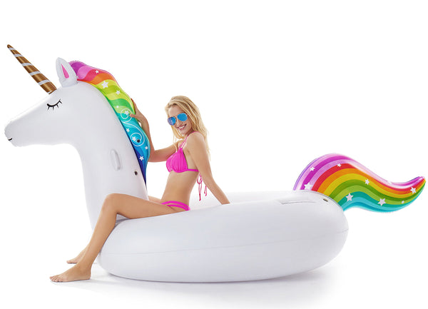 Giant Inflatable Unicorn Pool Float Blow Up Summer Swimming Pool Party Lounge Raft Toys Kids Adults