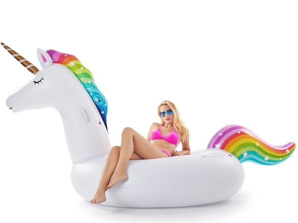 Giant Inflatable Unicorn Pool Float Blow Up Summer Swimming Pool Party Lounge Raft Toys Kids Adults