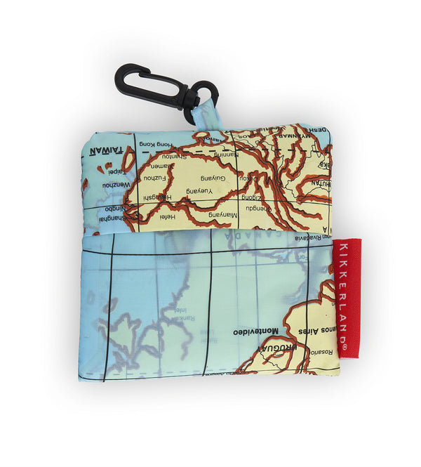 Travel-Size Laundry Bag, World Map