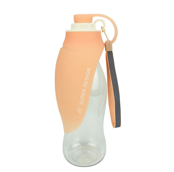 Portable Dog Water Bottle,Reversible & Lightweight Travel Pet Water Dispenser with Expandable Silicone Flip-Up Leaf