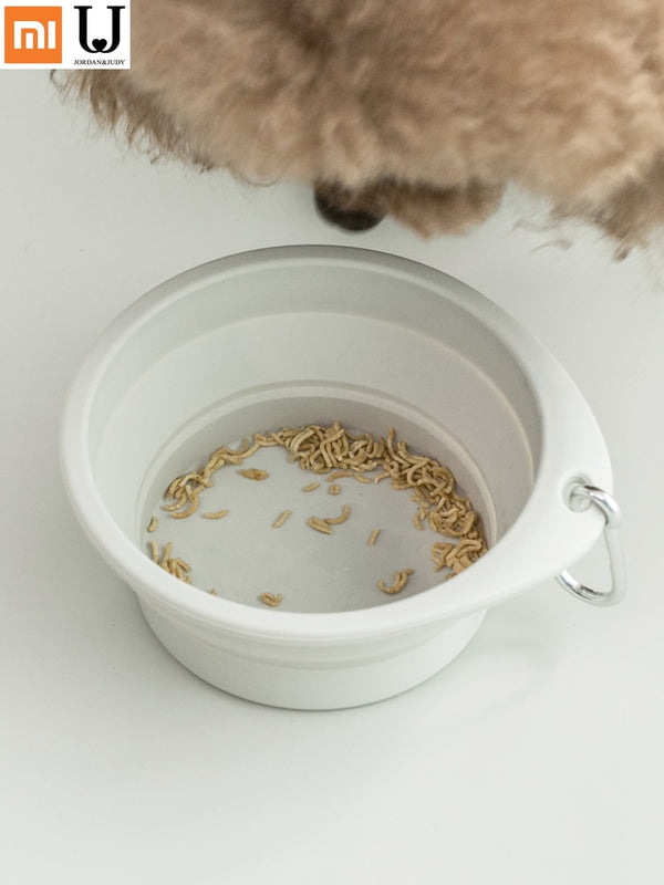 Xiaomi Folding Pet Feeding Bowl Foldable Cat Dog Food Container Travel Portable Water Bowl Feeder Eco-friendly Silicone BPA