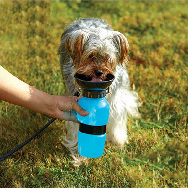 Dog Travel Water Bottle Dispenser Plastic Dog Cat Drinking Water Feeder Portable Outdoor Pet Puppy Kettle