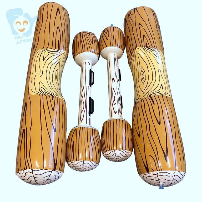 Inflatable Log Joust Set Raft Inflatable Water Joust Pool Float Set ...