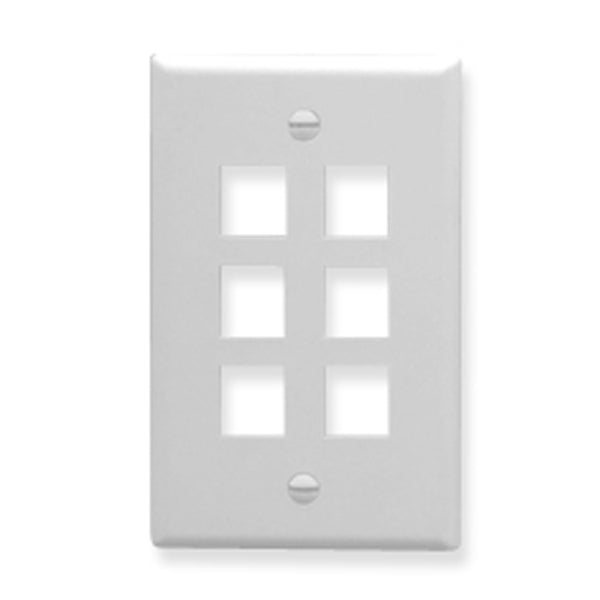 Icc Icc-face-6-wh Ic107f06wh- 6port Face White