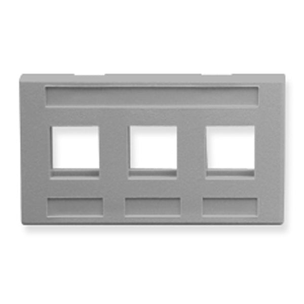 Icc Icc-ic107fm3gy Faceplate, Furniture, 3-port, Gray