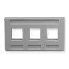 Icc Icc-ic107fm3gy Faceplate, Furniture, 3-port, Gray