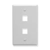 Icc Icc-ic107lf2wh Faceplate, Oversized, 2-port, White