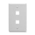 Icc Icc-ic107lf2wh Faceplate, Oversized, 2-port, White