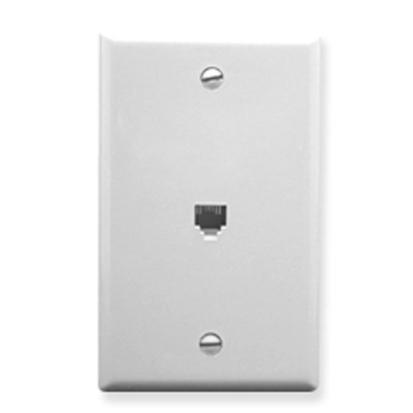 Icc Icc-ic630e60wh Wall Plate, Voice 6p6c, White