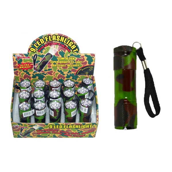9 Led Flashlight Case Pack 15