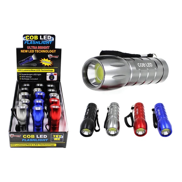 COB LED Flashlight Case Pack 15